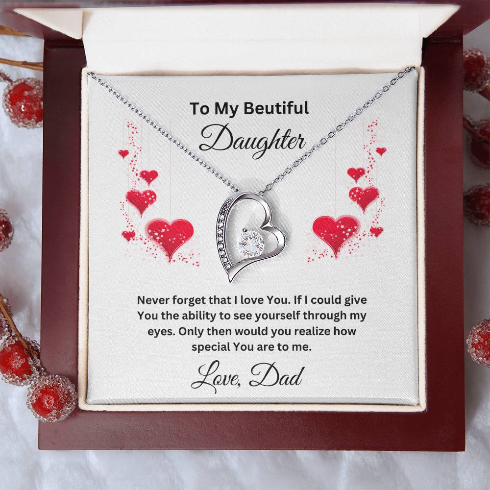 To My Beutiful Daugghter Necklase