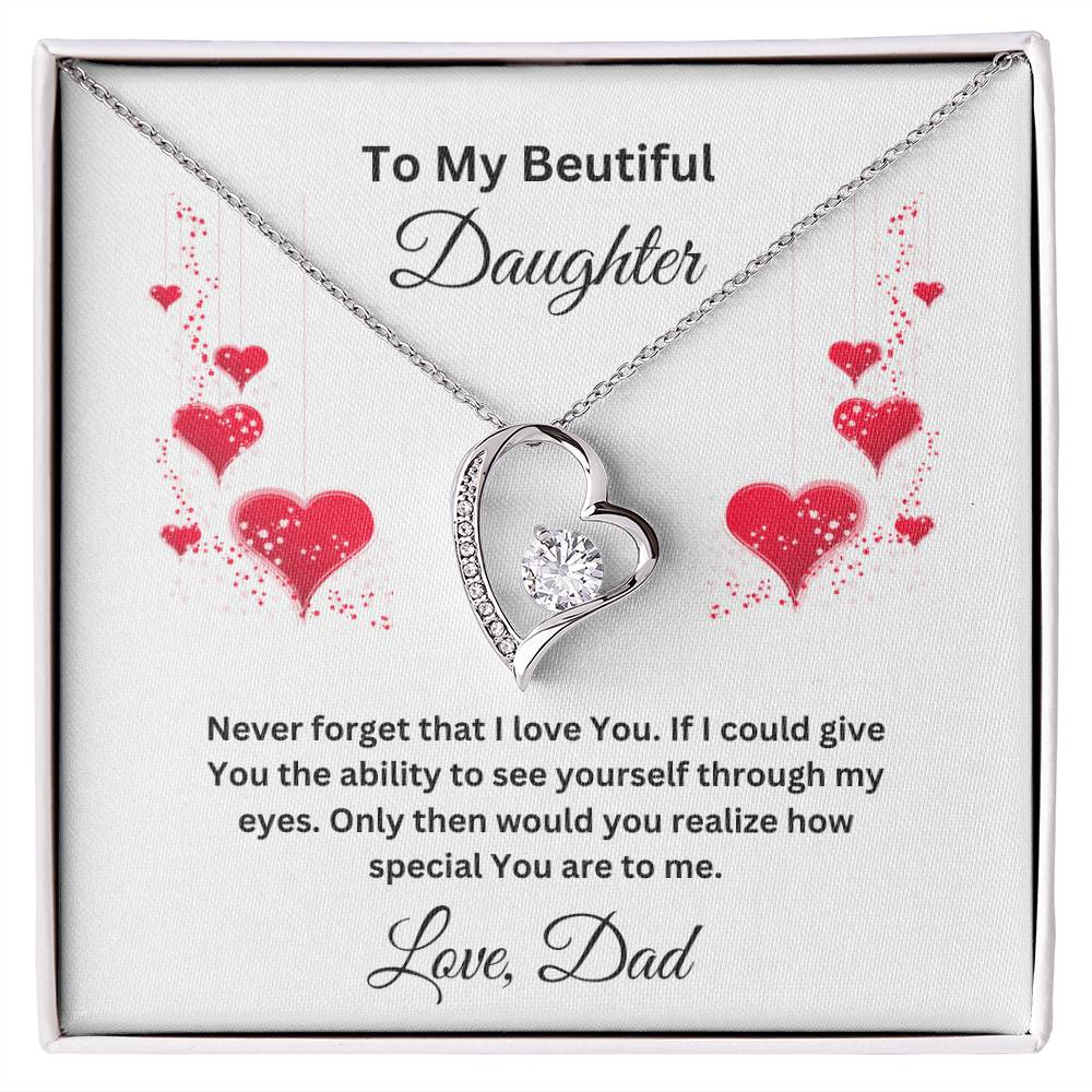 To My Beutiful Daugghter Necklase