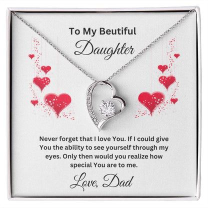 To My Beutiful Daugghter Necklase