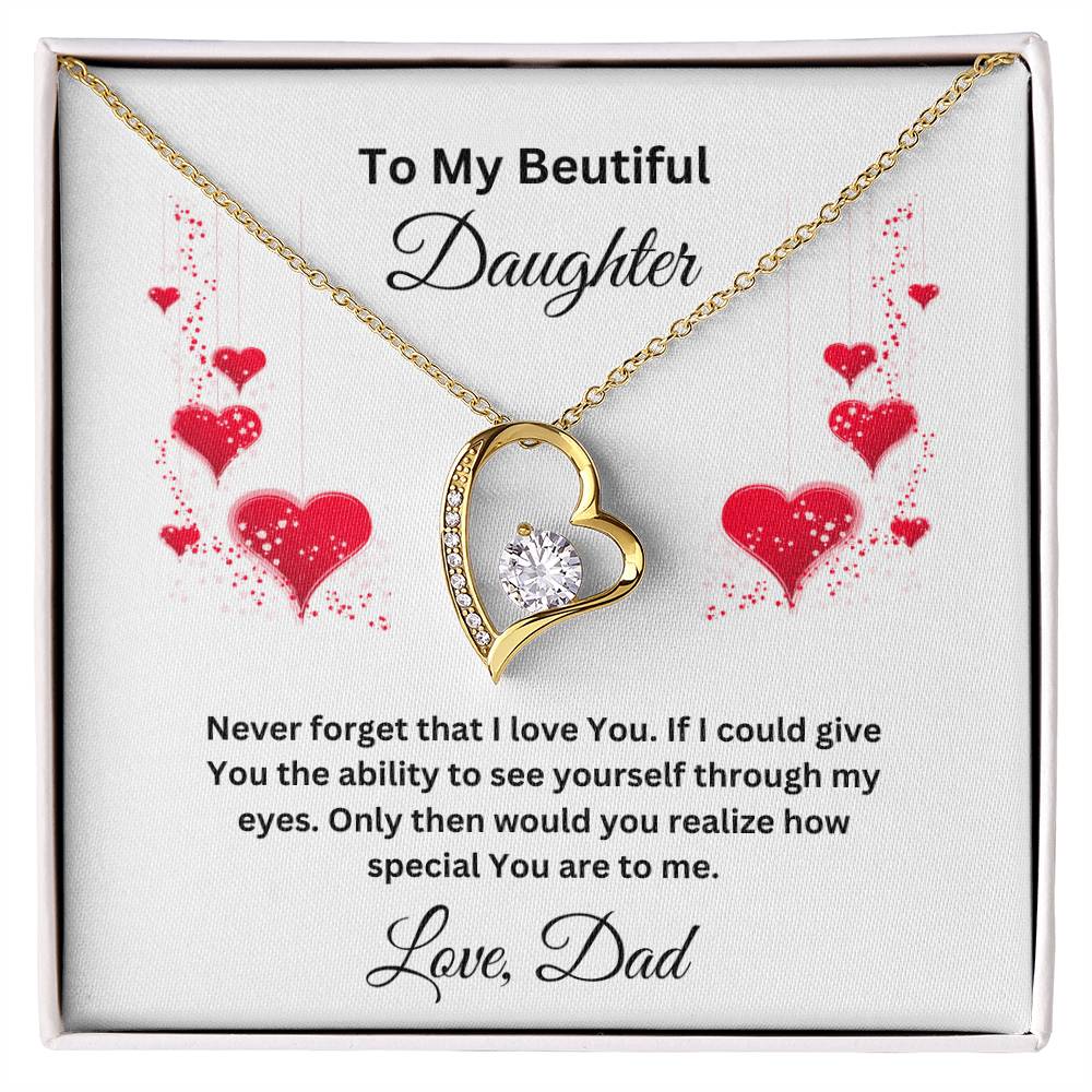 To My Beutiful Daugghter Necklase